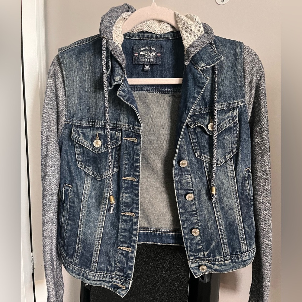 Silver denim jacket